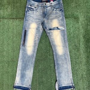 Light blue denim jeans
